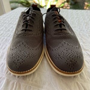 Cole Haan Men's Original Grand Knit Wingtip II Sneaker  7 In Magnet Ivory